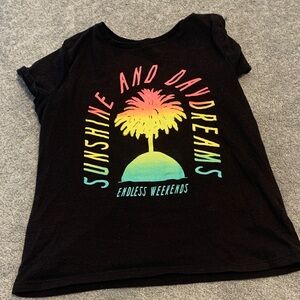 Old Navy Black Tee with Colorful Graphic